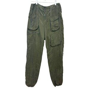 Johnny Was Pete & Greta Hailey Cargo Pants Grunge Gorpcore Olive Green Cupra